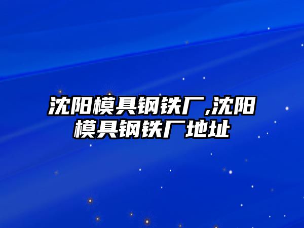 沈陽模具鋼鐵廠,沈陽模具鋼鐵廠地址