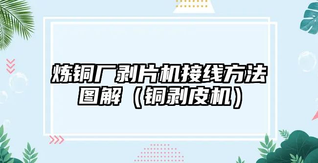 煉銅廠剝片機接線方法圖解（銅剝皮機）