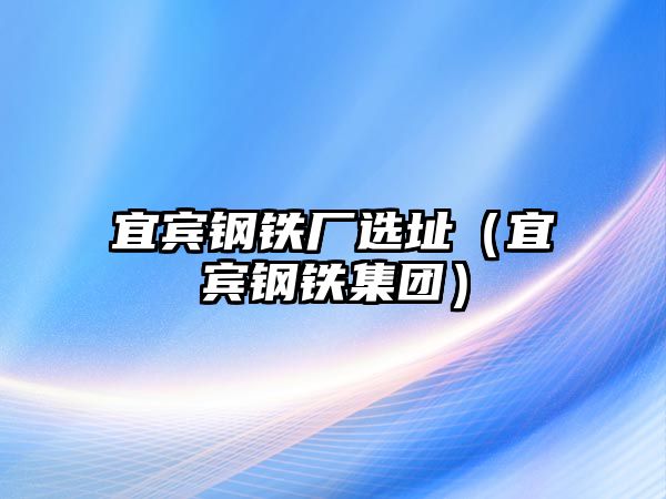 宜賓鋼鐵廠選址（宜賓鋼鐵集團(tuán)）