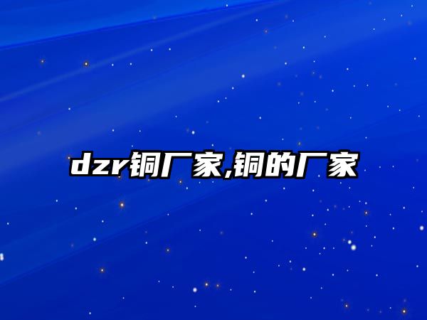 dzr銅廠家,銅的廠家