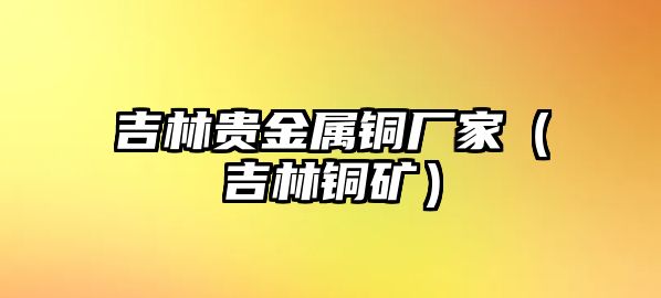 吉林貴金屬銅廠家（吉林銅礦）