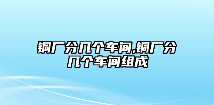 銅廠分幾個(gè)車間,銅廠分幾個(gè)車間組成