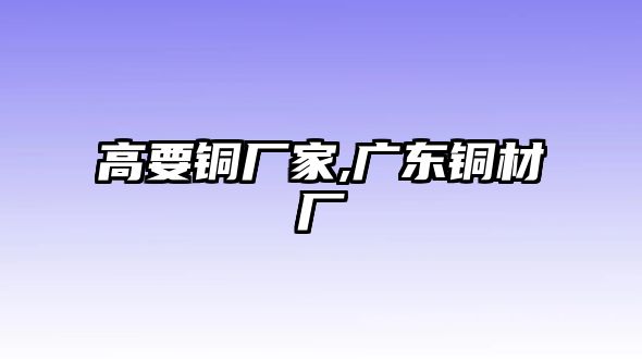 高要銅廠家,廣東銅材廠