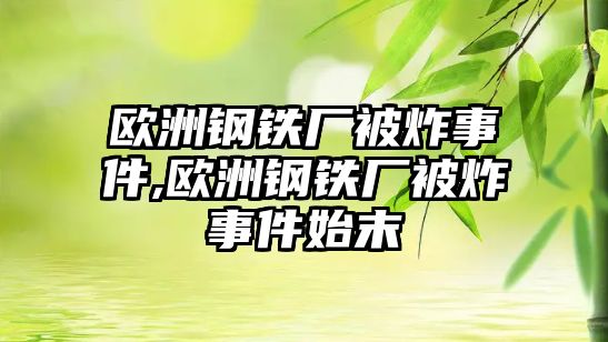 歐洲鋼鐵廠被炸事件,歐洲鋼鐵廠被炸事件始末