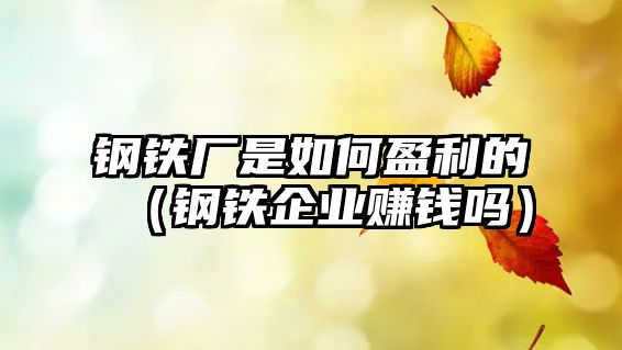 鋼鐵廠是如何盈利的（鋼鐵企業(yè)賺錢嗎）