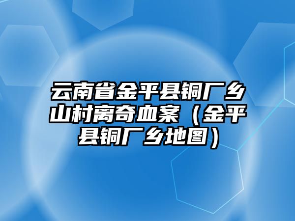 云南省金平縣銅廠鄉(xiāng)山村離奇血案（金平縣銅廠鄉(xiāng)地圖）