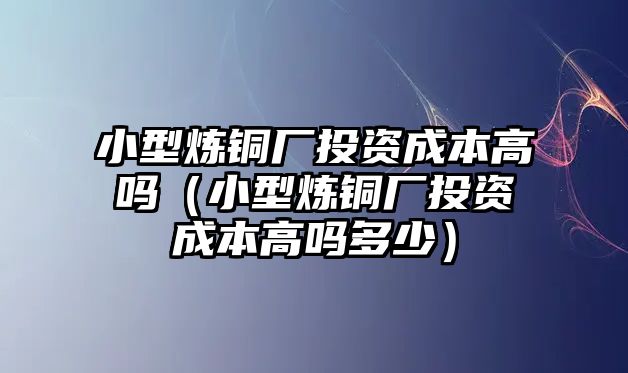 小型煉銅廠投資成本高嗎（小型煉銅廠投資成本高嗎多少）