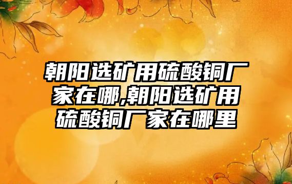 朝陽選礦用硫酸銅廠家在哪,朝陽選礦用硫酸銅廠家在哪里