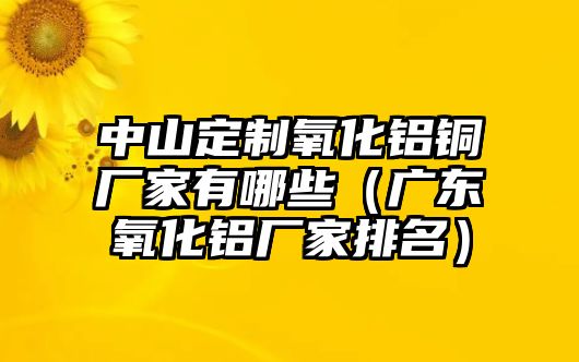 中山定制氧化鋁銅廠家有哪些（廣東氧化鋁廠家排名）