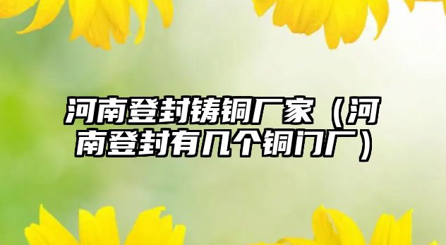 河南登封鑄銅廠家（河南登封有幾個(gè)銅門廠）