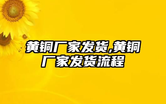 黃銅廠家發(fā)貨,黃銅廠家發(fā)貨流程