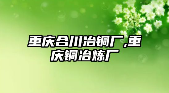 重慶合川冶銅廠,重慶銅冶煉廠