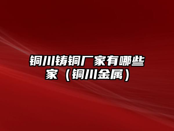 銅川鑄銅廠家有哪些家（銅川金屬）