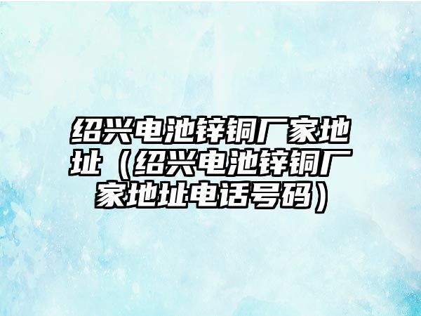 紹興電池鋅銅廠家地址（紹興電池鋅銅廠家地址電話號碼）