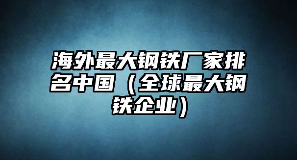 海外最大鋼鐵廠家排名中國（全球最大鋼鐵企業(yè)）