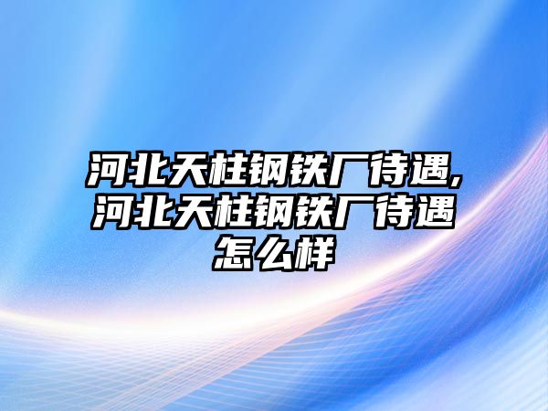 河北天柱鋼鐵廠待遇,河北天柱鋼鐵廠待遇怎么樣