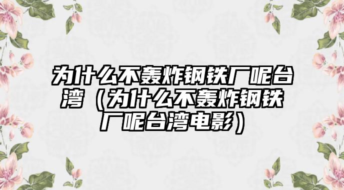 為什么不轟炸鋼鐵廠呢臺(tái)灣（為什么不轟炸鋼鐵廠呢臺(tái)灣電影）