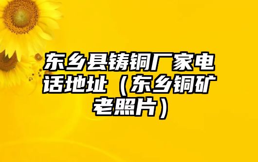 東鄉(xiāng)縣鑄銅廠家電話地址（東鄉(xiāng)銅礦老照片）