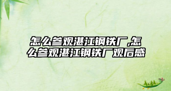 怎么參觀湛江鋼鐵廠,怎么參觀湛江鋼鐵廠觀后感