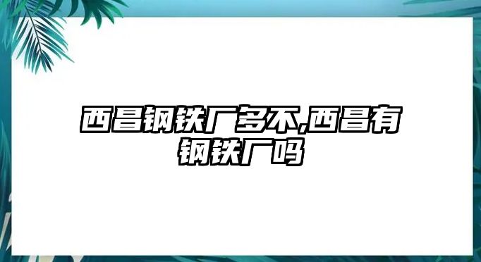 西昌鋼鐵廠多不,西昌有鋼鐵廠嗎