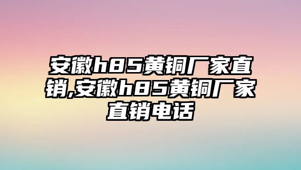 安徽h85黃銅廠家直銷,安徽h85黃銅廠家直銷電話