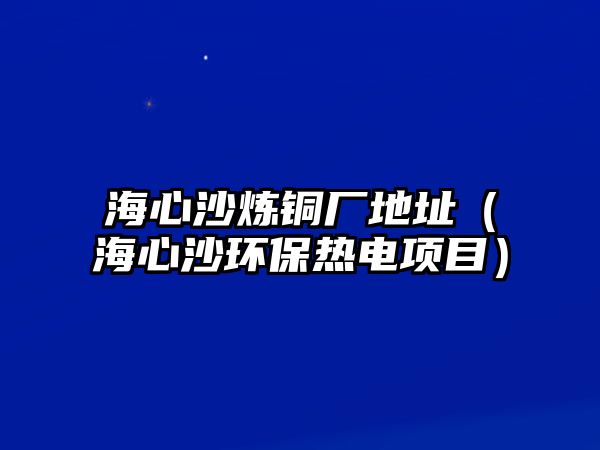 海心沙煉銅廠地址（海心沙環(huán)保熱電項(xiàng)目）