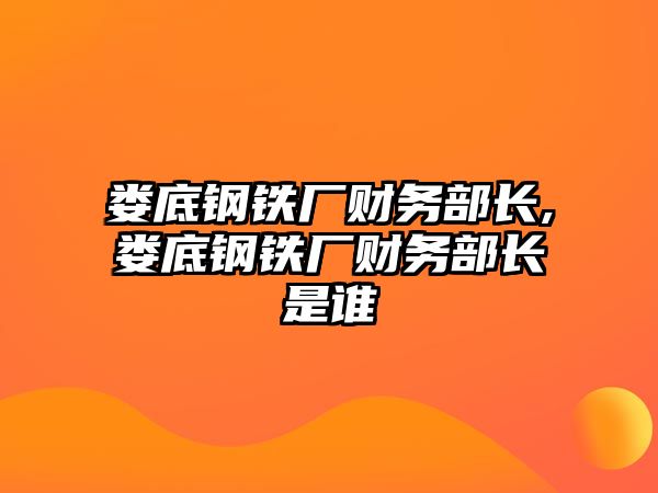 婁底鋼鐵廠財務(wù)部長,婁底鋼鐵廠財務(wù)部長是誰