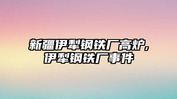 新疆伊犁鋼鐵廠高爐,伊犁鋼鐵廠事件