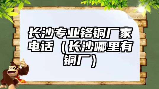 長沙專業(yè)鉻銅廠家電話（長沙哪里有銅廠）