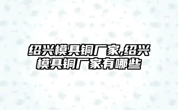 紹興模具銅廠家,紹興模具銅廠家有哪些