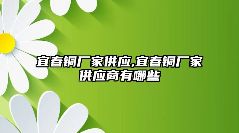 宜春銅廠家供應(yīng),宜春銅廠家供應(yīng)商有哪些