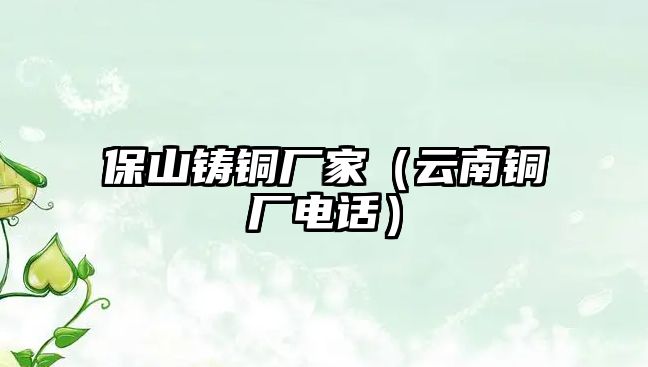 保山鑄銅廠家（云南銅廠電話）