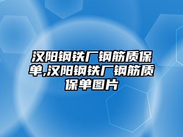 漢陽鋼鐵廠鋼筋質(zhì)保單,漢陽鋼鐵廠鋼筋質(zhì)保單圖片