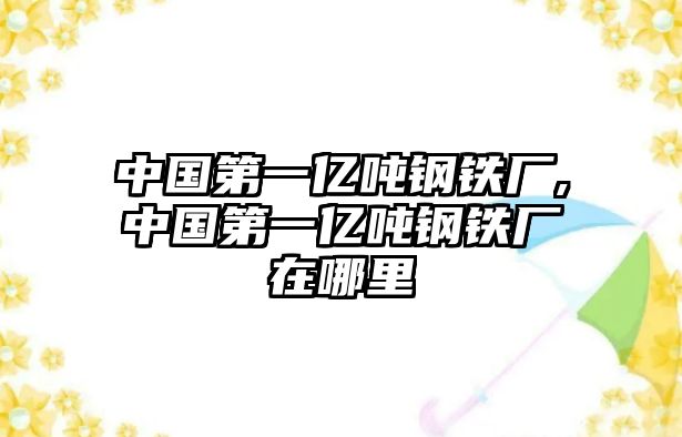 中國第一億噸鋼鐵廠,中國第一億噸鋼鐵廠在哪里