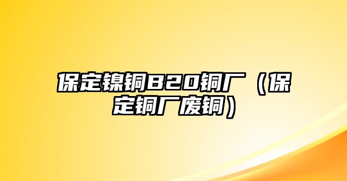 保定鎳銅B20銅廠（保定銅廠廢銅）