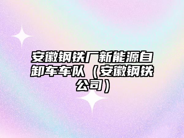 安徽鋼鐵廠新能源自卸車車隊(duì)（安徽鋼鐵公司）