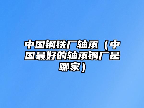 中國鋼鐵廠軸承（中國最好的軸承鋼廠是哪家）