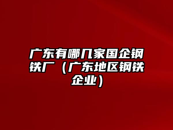 廣東有哪幾家國企鋼鐵廠（廣東地區(qū)鋼鐵企業(yè)）