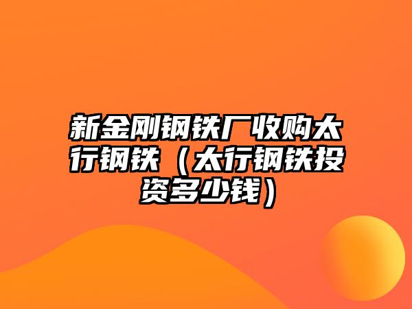 新金剛鋼鐵廠收購太行鋼鐵（太行鋼鐵投資多少錢）