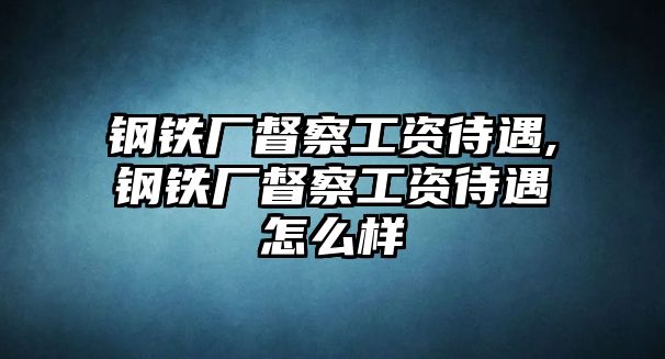 鋼鐵廠督察工資待遇,鋼鐵廠督察工資待遇怎么樣