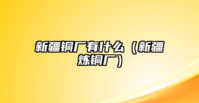 新疆銅廠有什么（新疆煉銅廠）