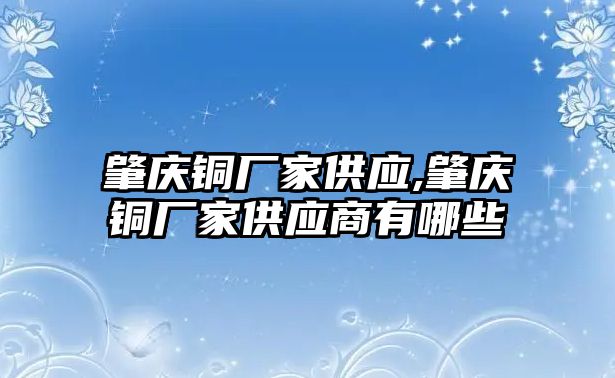 肇慶銅廠家供應,肇慶銅廠家供應商有哪些