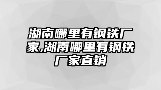 湖南哪里有鋼鐵廠家,湖南哪里有鋼鐵廠家直銷