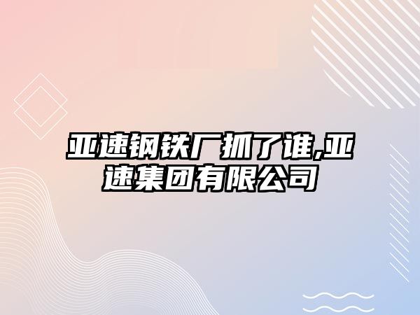 亞速鋼鐵廠抓了誰,亞速集團(tuán)有限公司