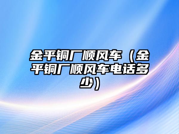 金平銅廠順風車（金平銅廠順風車電話多少）