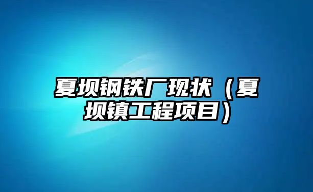 夏壩鋼鐵廠(chǎng)現(xiàn)狀（夏壩鎮(zhèn)工程項(xiàng)目）