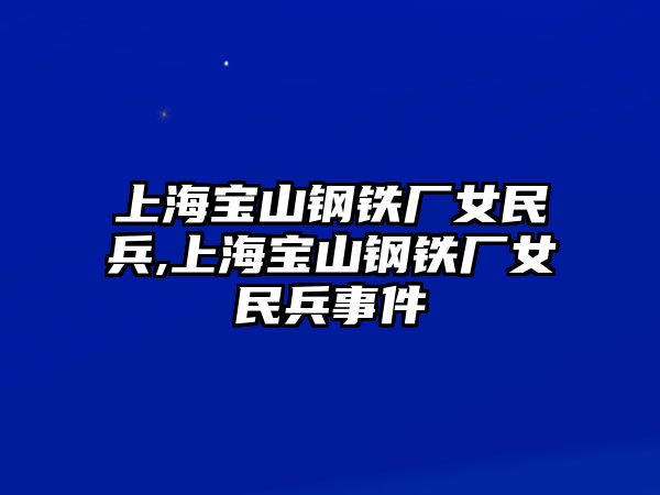 上海寶山鋼鐵廠女民兵,上海寶山鋼鐵廠女民兵事件