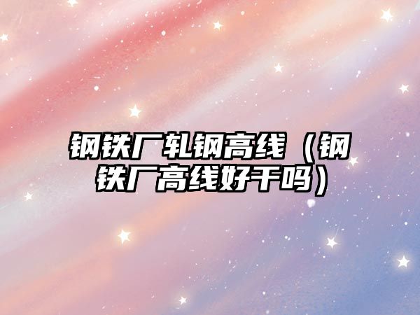 鋼鐵廠軋鋼高線（鋼鐵廠高線好干嗎）