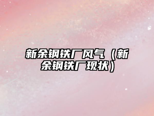 新余鋼鐵廠風(fēng)氣（新余鋼鐵廠現(xiàn)狀）