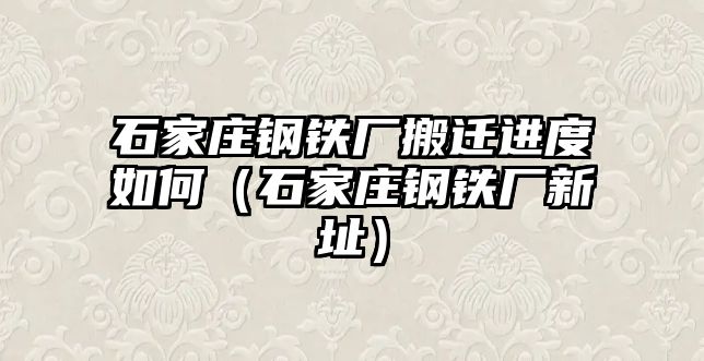 石家莊鋼鐵廠搬遷進(jìn)度如何（石家莊鋼鐵廠新址）